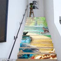 Gambar 3D Wallpaper Custom , Wall Stiker Tangga Jembatan Pantai Ikan Laut - STR - 018 dari DWS Wallpaper undefined 3 Tokopedia