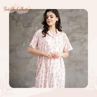 Gambar GREET NIGHT WEAR Daster Kerah Tencel Full Kancing TC-019 DK dari Twinklecollection undefined 4 Tokopedia