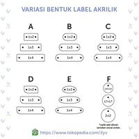 Gambar Label Akrilik Mirror Rose Gold / Tag Brand Acrylic / Rosegold Acrylic - E, 1 cm x 4 cm dari ILYV undefined 2 Tokopedia