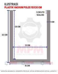 Gambar Plastik Vacuum POLOS 15x30 cm / Kemasan Vakum Makanan 15 x 30 cm KRT - 15 x 30cm KRT, Loose Pack dari Mitra Packindo Machinery undefined 4 Tokopedia
