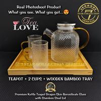 Gambar Teko Minuman Mewah Premium Kettle Teapot Dragon Skin Borosilicate Glass Stainless Lid - TEAPOT 1.6 LT dari 7StarCollectionOfficial undefined 4 Tokopedia