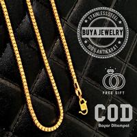 Gambar Kalung Milano Lapis Emas Cewe Cowok Anti Karat Pria Wanita Pengait S - EMAS, 45cm dari WAHID MARTSW undefined 1 Tokopedia