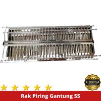 Gambar Rak Piring Gelas Gantung 80 Cm 60 Cm Stainless 304 - 60 CM dari METROBANGUNAN88 undefined 3 Tokopedia