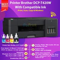 Gambar Printer Brother DCP-T420W WiFi Print-Scan-Copy BTD60bk D60Bk BT5000 - Original Ink dari FixPrint Bandung undefined 4 Tokopedia