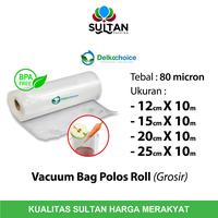 Gambar Plastik Vacuum POLOS ROLL 10Meter Vakum Sealer Makanan DELKOCHOICE - 20cm x 10m dari Sultan Packing undefined 1 Tokopedia