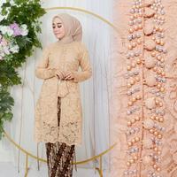 Gambar set kebaya tunik kurung(Busui friendly)/kebaya brokat premium - Nude, M dari ZALUKHU MODIS undefined 3 Tokopedia