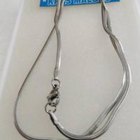 Gambar KALUNG BESI PUTIH AMBON . CEWEK / COWOK model pipih.anti karat - Silver, 45 cm dari WAHID MARTSW undefined 1 Tokopedia