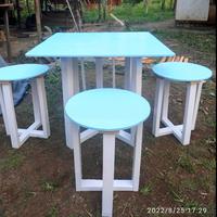 Gambar Meja Cafe Kotak Jumbo SET Minimalis Scandinavian Japandi - Biru dari saMju_NEW undefined 3 Tokopedia