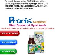 Gambar PRORIS SUSP 60 ML RASA JERUK (IBUPROFEN/PEREDA NYERI/DEMAM) dari Apotek Nadhifa Sematang Borang undefined 1 Tokopedia
