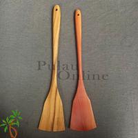 Gambar Spatula kayu Tumis Polos sawo 35 cm - Sutil kayu oseng - Kayu jati dari Pulau Online undefined 1 Tokopedia