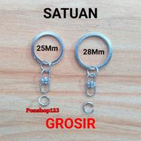 Gambar Ring join putar model gepeng tebal bahan nikel ganci gantungan kunci - 1Pcs GKPG 28mm dari Ponshop1234 undefined 1 Tokopedia