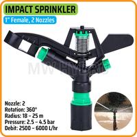 Gambar Impact / Impulse Sprinkler, 2 Nozzles, 1" Female Thread dari MW Hydro undefined 1 Tokopedia