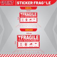 Gambar Sticker Fragile | Stiker Pecah Belah | Sticker Kemasan Olshop Murah - FG1, 8,5 x 5 cm dari 1Print undefined 2 Tokopedia