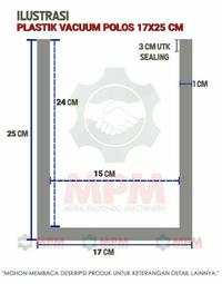 Gambar Plastik Vacuum POLOS 17x25 / Plastik Vakum Makanan 17 x 25cm KRT - 16,5x25cm KRT, Single Pack dari MPMachinery undefined 4 Tokopedia