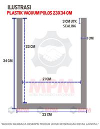 Gambar Plastik Vacuum Pack 23x34 / Plastik Vakum Makanan FROZEN FOOD 23 x 34 - 23x34cm SQ, Loose Pack dari MPMachinery undefined 5 Tokopedia