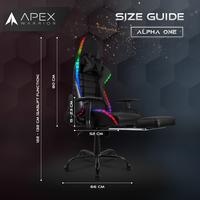 Gambar Alpha One RGB Gaming Chair LED Kursi Gaming Premium Apex Warrior dari Apex Warrior undefined 5 Tokopedia