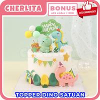 Gambar Topper Ulang Tahun Dinosaurus Dino Happy Birthday Kue Anak Hiasan Cake - Dino Pink dari Cherlita undefined 1 Tokopedia