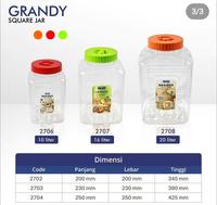 Gambar TOPLES PLASTIK KRUPUK LUCKY STAR / GRANDY SQUARE JAR 20 L dari Lucky Star Plastics undefined 2 Tokopedia