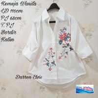 Gambar Fashion Wanita / Atasan Wanita / Kemeja Wanita / Putih Bordir Bunga 01 dari Darren elvis undefined 1 Tokopedia