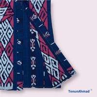 Gambar Long outer cardigan tenun etnik motif Toraja - Navy red - M dari Tenun Ahmad undefined 3 Tokopedia