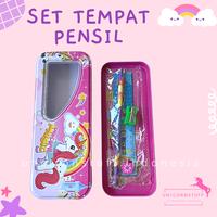 Gambar SET Tempat Pensil Unicorn Kotak Pensil Cewek Isi Stationery Alat Tulis - Rainbow dari Unicornstuff indonesia undefined 4 Tokopedia