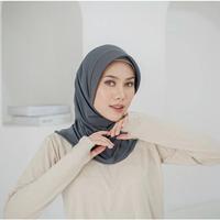 Gambar Hijab kerudung jilbab instan sorong bergo kerja kantor olahraga sporty - Cokelat dari SagoC7 market undefined 3 Tokopedia