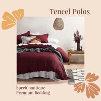 Gambar 1 set Sprei KK Tencel Polos 6 pilihan warna uk. 180x200x40 - JTP14-Maroon dari Sprei Chantique undefined 1 Tokopedia