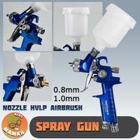 Gambar Spray Gun Nozzle HVLP Airbrush 0.8mm 1.0mm Cat Cup 125ml dari Kiosmamah_NEW undefined 1 Tokopedia