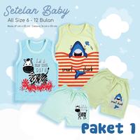 Gambar Setelan Baju Bayi murah 3 bulan ke atas, 1 set 2 setelan - PAKET 2 dari BUNDA MEL undefined 1 Tokopedia