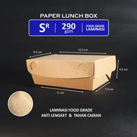 Gambar Lunch Box S Kotak Makan Paper Kraft Coklat Laminasi tebal 290gsm - S (REGULER) dari Dadali Kreatif undefined 3 Tokopedia