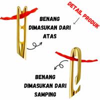 Gambar JARUM JAIT JAHIT TANGAN SET LUBANG EMAS MASUK BENANG DARI ATAS SAMPING - LUBANG ATAS, JARUM SET 3SIZE dari Pusat Alat Jahit & Kerajinan Tangan undefined 2 Tokopedia