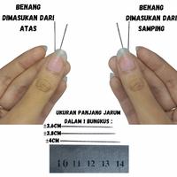 Gambar JARUM JAIT JAHIT TANGAN SET LUBANG EMAS MASUK BENANG DARI ATAS SAMPING - LUBANG ATAS, JARUM SET 3SIZE dari Pusat Alat Jahit & Kerajinan Tangan undefined 3 Tokopedia