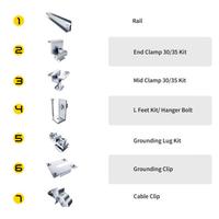 Gambar Complete Mounting Set Solar Panel ANTAI L-Feet with Rail 2400mm dari PT Summit Solar Tech undefined 5 Tokopedia