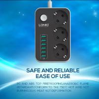 Gambar LDNIO SE3631 power socket 3 stop kontak 6 USB dari Tan Patoko undefined 5 Tokopedia