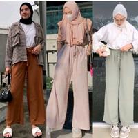 Gambar celana wanita crinkle airflow/kulot wanita bahan cringkel airflow - Coksu, all size fit XL dari sbybarangmurah undefined 1 Tokopedia