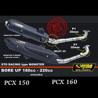 Gambar KNALPOT STANDAR RACING SHIJIRO TYPE MONSTER FOR PCX - PCX 160, R Series dari SHIJIRO RACING STORE undefined 1 Tokopedia