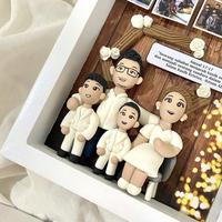 Gambar Clay in frame isi 4 orang. Cocok utk hadiah ultah, anniv,wisuda,dll dari Clayhouse undefined 3 Tokopedia