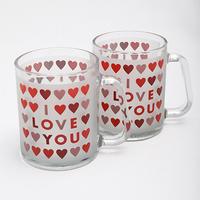 Gambar BRIGHTON 2 PCS MUG 350ml GM3602 GLASS MUG - LOVE MUG dari Brighton Tableware undefined 1 Tokopedia
