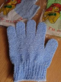 Gambar Sarung Tangan Mandi / Sarung Tangan Spon / Scrub / Bath Gloves - Blue dari Tenno Gadget undefined 5 Tokopedia