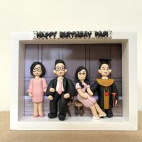 Gambar Clay in frame isi 4 orang. Cocok utk hadiah ultah, anniv,wisuda,dll dari Clayhouse undefined 1 Tokopedia