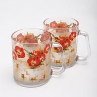 Gambar BRIGHTON 2 PCS MUG 350ml GM3602 GLASS MUG - LOVE MUG dari Brighton Tableware undefined 2 Tokopedia