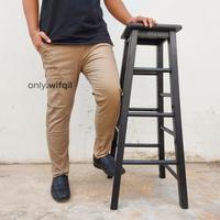 Gambar [COKLAT] CELANA CHINO PRIA SLIM FIT COTTON STRETCH BIG SIZE JUMBO - Cokelat, 39/40 dari Only Wifqil undefined 4 Tokopedia