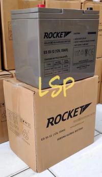 Gambar Aki Rocket ES 55-12 VRLA MF 12V 55Ah Baterai Accu Kering ES-55-12 dari Limin's Shop undefined 2 Tokopedia