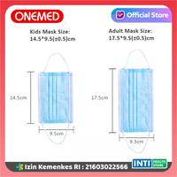 Gambar Onemed | Masker Karet 3 Ply Earloop Isi 50 | Masker Earloop Medis | Box - ABU-ABU dari Inti Health Store undefined 4 Tokopedia