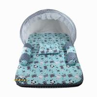 Gambar Kasur Lipat Kelambu Bayi - Rabbit Toska dari Qhude undefined 1 Tokopedia