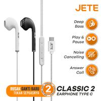Gambar JETE Headset Classic 2 Earphone Type C - Deep Bass, Noise Cancelling, Handsfree, Garansi 2 Tahun, Rusak Ganti Baru - Putih dari JETE Authorized Store undefined 3 Tokopedia