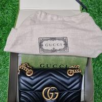 Gambar Gucci GG Marmont Mini Metalasse Shoulder Bag in Black GHW Preloved dari qei n chic undefined 2 Tokopedia
