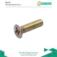 Gambar Baut JF (Brass) Kuningan M8 - 1.25 x 20 (Flat Head Machine Screw) dari Multi Baja undefined 1 Tokopedia