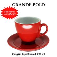 Gambar Cangkir Kopi Keramik Tebal Cappuccino Latte Mug Coffee Cup Grande Bold - Hitam dari Kopi Jayakarta undefined 1 Tokopedia