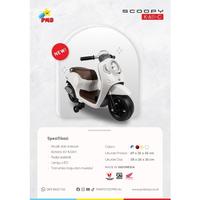 Gambar Motor aki anak PMB K611C K-611-C sepeda scoopy listrik cas baterai - Merah, Dus + Bubble dari Bintang Cahaya Toys undefined 2 Tokopedia